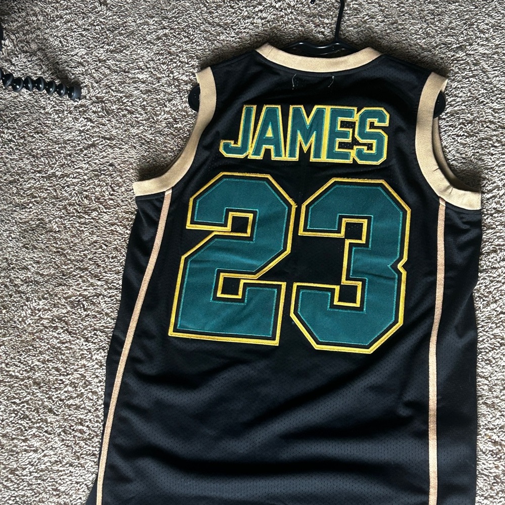 Black and Gold Basketball Jersey
